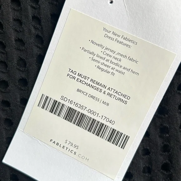 Fabletics Black Mesh Mini Dress - Picture 4 of 6